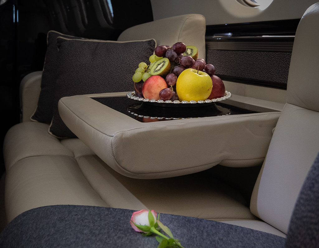 Fruits on private jet